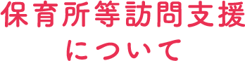 保育所等訪問支援について